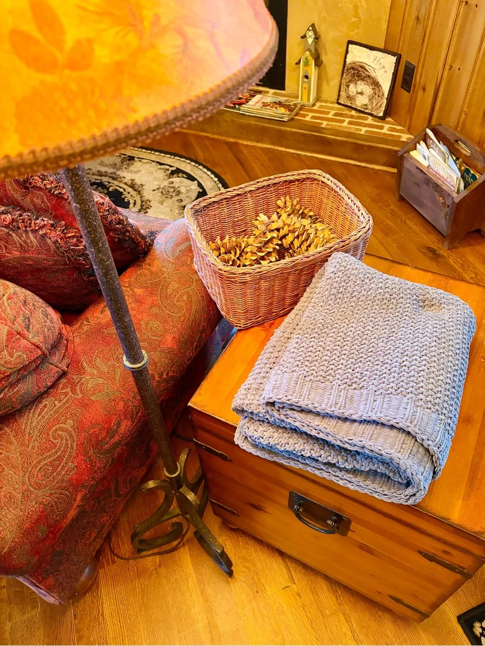 Threshold Gray Knit Throw Blanket